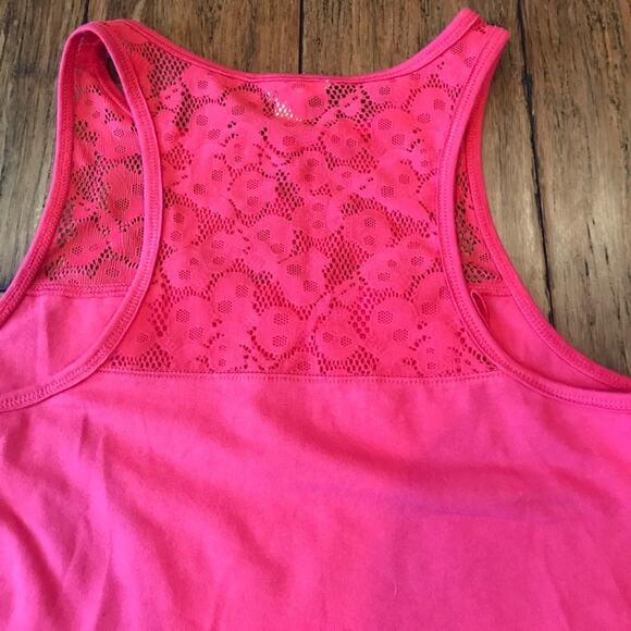 Aeropostale Crop Top Map to Mars Pink Lace - Picture 5 of 6